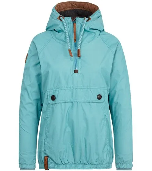 naketano Benficker giacca a vento da donna giacca invernale con cappuccio 1801-0563-035 azzurro