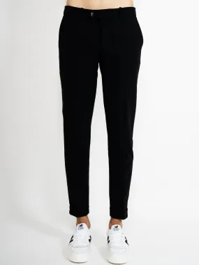 Pantaloni Chino in Lycra Stretch Nero
