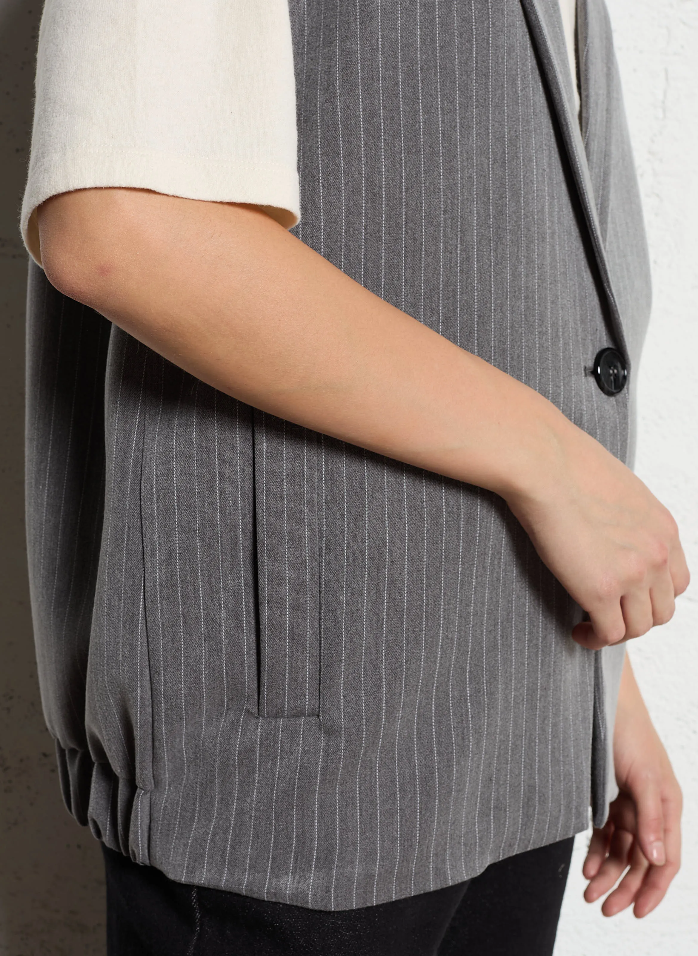  PLEASE   Giacca tailleur a righe | Grigio