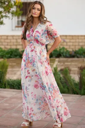South Beach Dettagli metallizzati - Abito midi in chiffon con bottoni